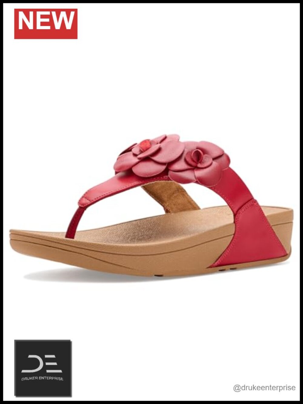 FitFlop Lulu Flower Toe-Post Wedge Sandals Polyurethane Floral